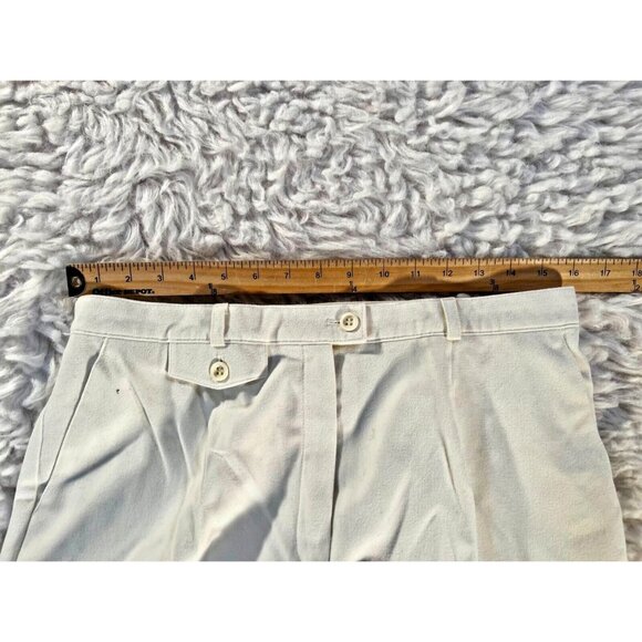 Basler Dress Pants Women's Med 30.5x29 Ivory Creme Stretch Pockets High Rise - Picture 6 of 14